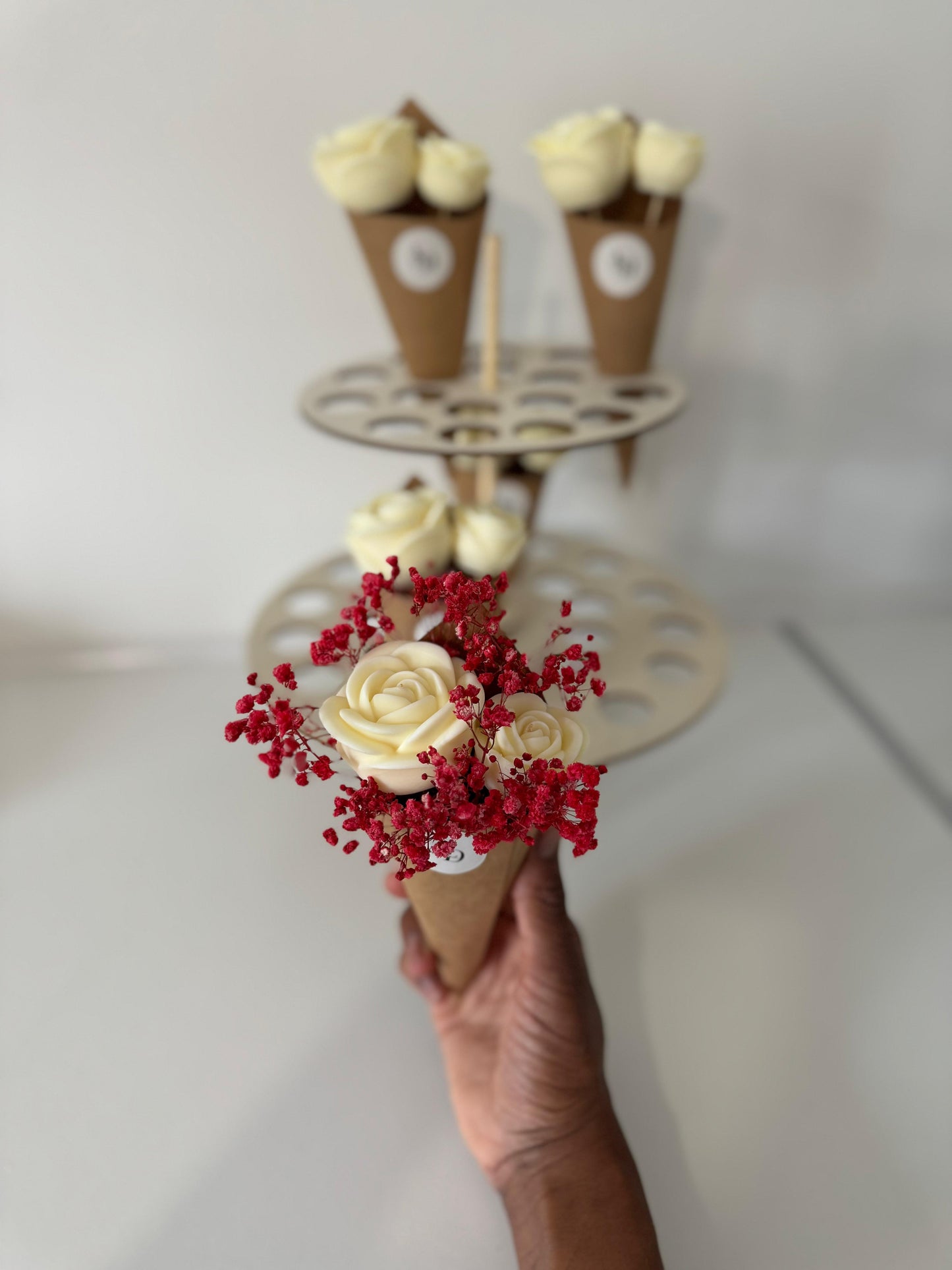 Petit bouquet de roses parfumées – Rouge