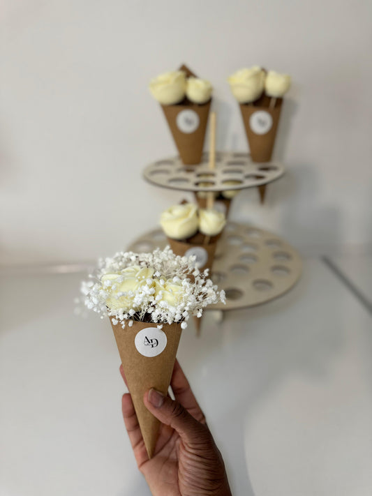 Petit bouquet de roses parfumées – Blanc