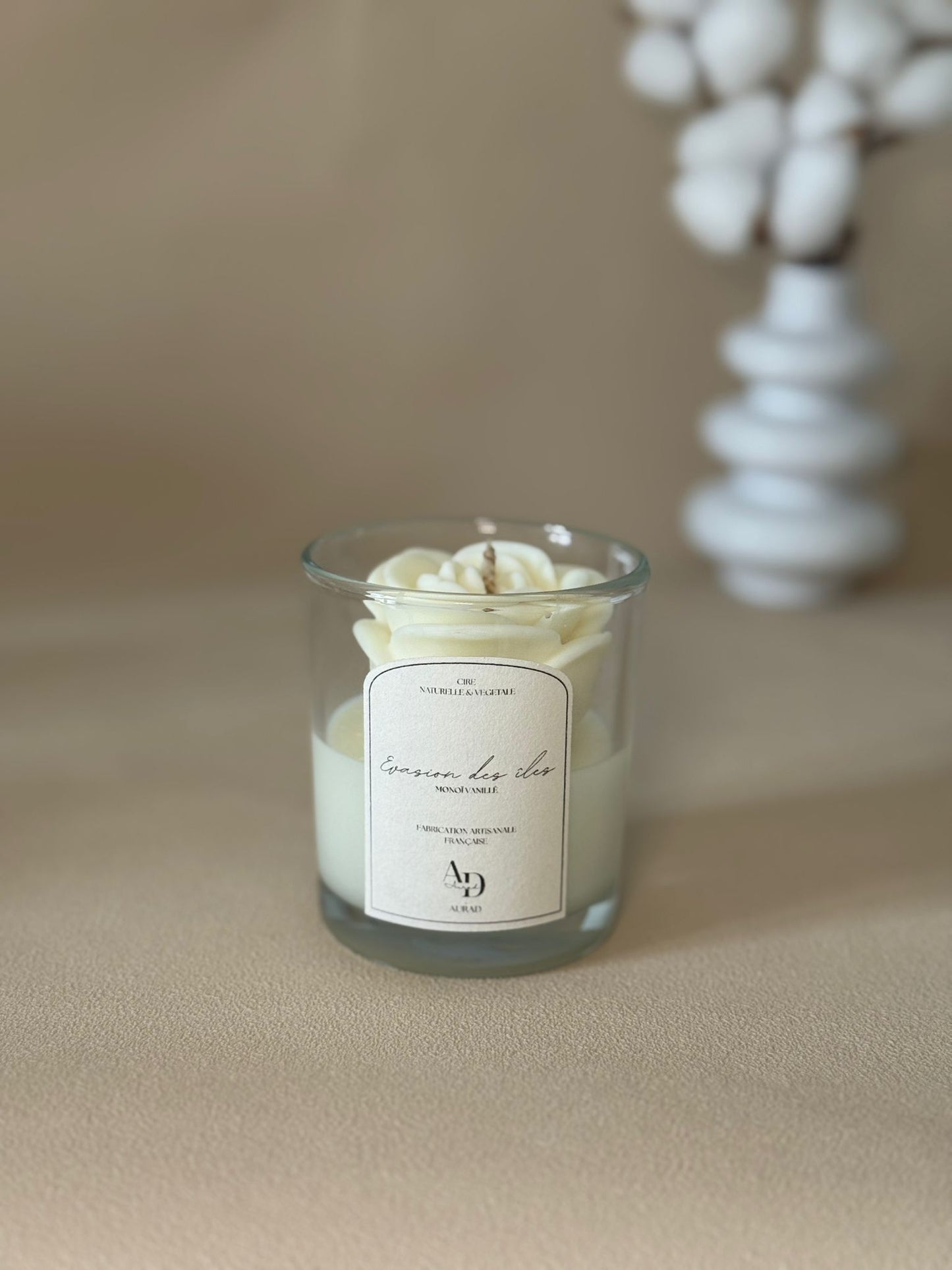 Bougie Parfumée – La Rosée –  Evasion des îles