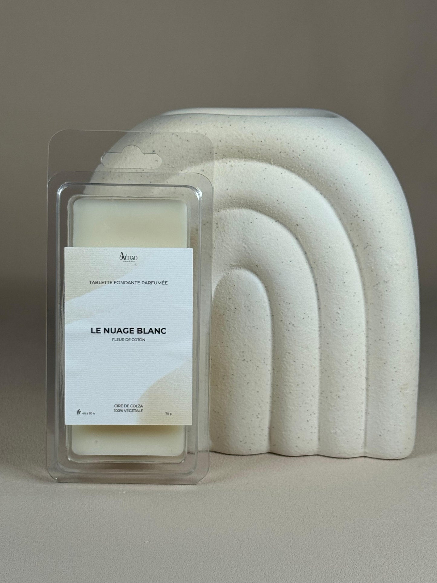 Tablette Fondante Parfumée 70g – Nuage Blanc