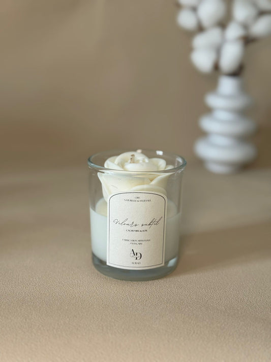 Bougie Parfumée – La Rosée – Velours subtil